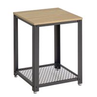 Stolik kawowy lub nocny 45x45 cm dąb sonoma loft czarne nogi