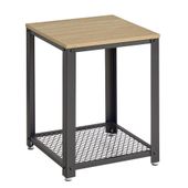 Stolik kawowy lub nocny 45x45 cm dąb sonoma loft czarne nogi