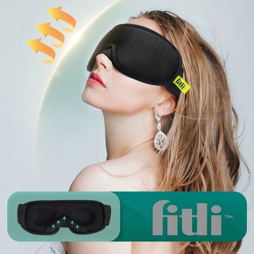 OPASKA NA OCZY DO SPANIA 3D Maska Zaciemniająca Regulowana MEMORY CZARNA na Arena.pl