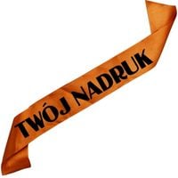 Szarfa w kolorze rdzawym z Twoim nadrukiem w kolorze czarnym