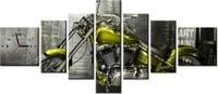 70CM 160CM ZEGAR 7 ELEME OLIWKOWY MOTOCYKL DRUK OBRAZ