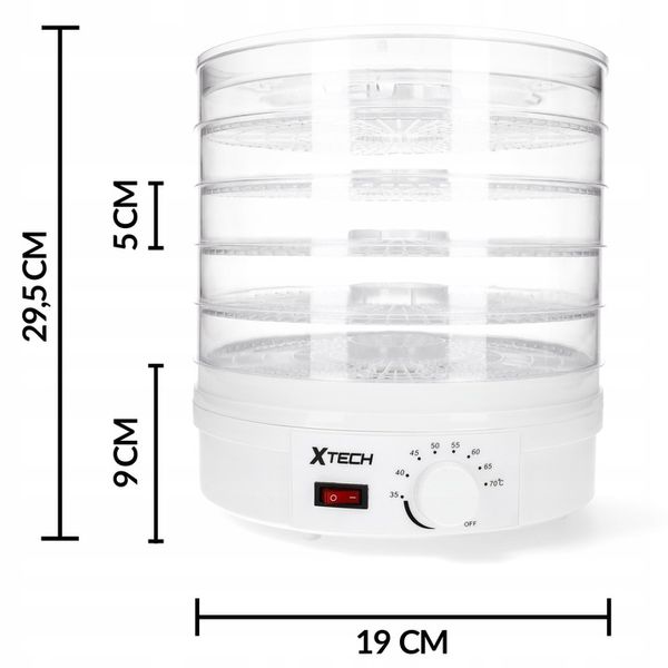 SUSZARKA SPOŻYWCZA DO GRZYBÓW OWOCÓW WARZYW ZIÓŁ ŻYWNOŚCI 600W 5 POZIOMÓW zdjęcie 11