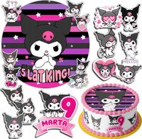 ZESTAW OPŁATEK NA TORT 30CM +17 POSTACI - KURO.MI + IMIĘ 24CM 26CM