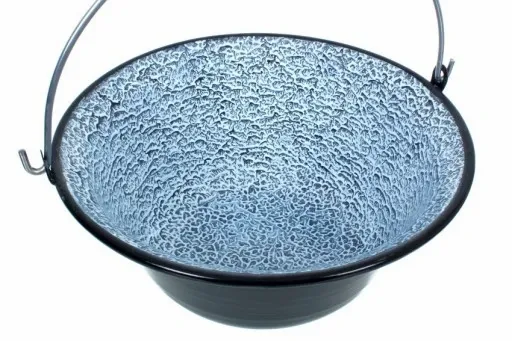 Kociołek emaliowany wiszący 13l do zawieszenia grilla ogniska zdjęcie 2