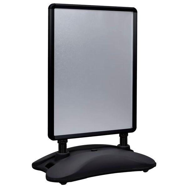 Stojak na plakat A1 z podstawą na wodę, czarny, stop aluminium zdjęcie 1