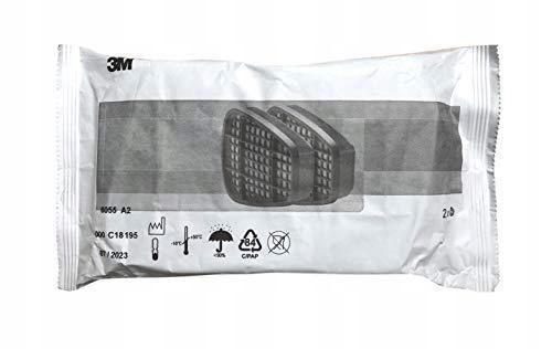 Pochłaniacze Filtry Do Masek 3M 6055 A2 Na Pary Organiczne Komplet 2szt. na Arena.pl