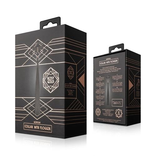 rosy gold   collar with flogger   black na Arena.pl