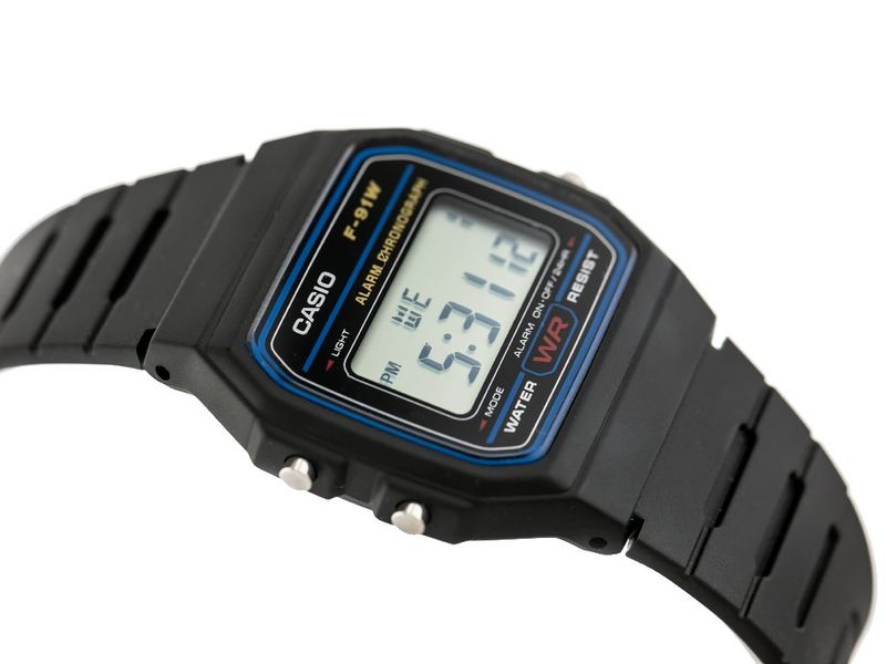 ZEGAREK MĘSKI CASIO F-91W-1YER (zd086a) - KLASYKA + BOX zdjęcie 3