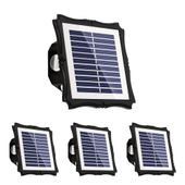 Zestaw 4 Lamp Solarnych LED Ogrodowe Ścienne 3 Tryby Światła Zewnętrzne