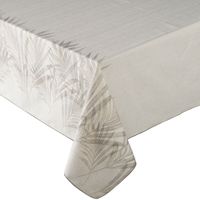 Obrus INES 11 145x220 cm beżowy botaniczny wzór liści palmy