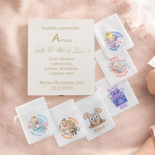 Pudełko WSPOMNIEŃ dla CHŁOPCA prezent CHRZEST pamiątka chrztu chłopca na Arena.pl