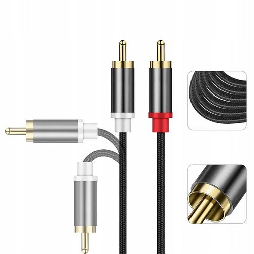 KABEL do IPHONE IPAD do 2x RCA CINCH STEREO do WZMACNIACZA AUDIO PHONO HQ na Arena.pl