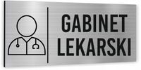 Tabliczka informacyjna napis tekst GABINET LEKARSKI Piktogram Aluminium
