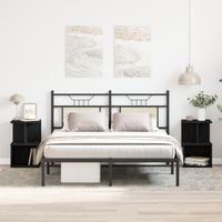 Stoliki nocne 2 szt. Czarny Dąb 35x35x55 cm Drewno inżynieryjne