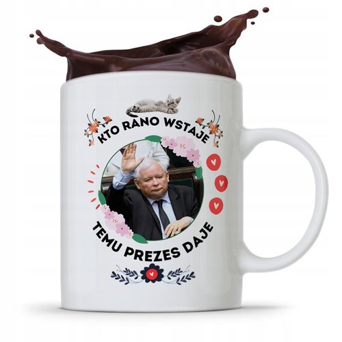 Kubek Śmieszny Prezesa Pis Jarosław Kaczyński Z Nadrukiem Ze Zdjęciem na Arena.pl
