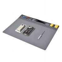 SILIKONOWA MATA ANTYSTATYCZNA SZARA DO LUTOWANIA 35x25CM TECHREBAL