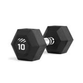 Hantla gumowana tiguar HEX 10 kg | trening siłowy, funkcjonalny, cross