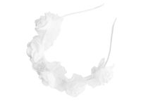 Wianek na głowę, Białe róże z koronką