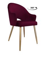 Krzesło obrotowe Velvet podstawa złota MG02