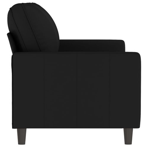 Sofa 2-osobowa, czarna, 140 cm, tapicerowana aksamitem na Arena.pl