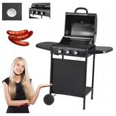 Grill GAZOWY 3 palniki BOCZNE PÓŁKI PRAKTYCZNY