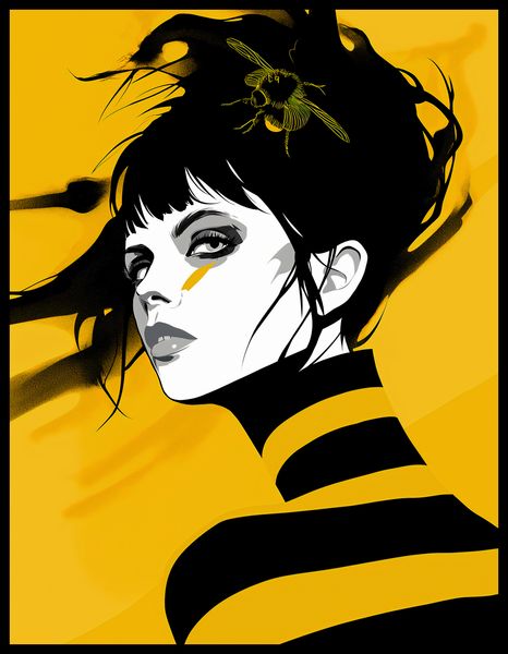 Plakat 50x65cm Żółty Wdzięk zdjęcie 2
