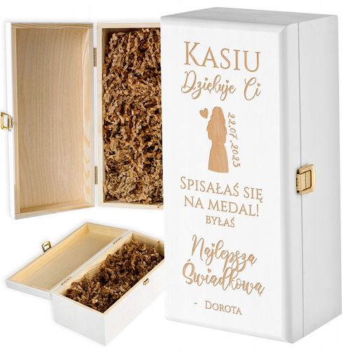 PODZIĘKOWANIE DLA ŚWIADKOWEJ SKRZYNKA NA ALKOHOL PREZENT DLA ŚWIADKOWEJ na Arena.pl