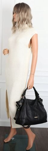 Torebka Damska shopperka A4 worek pojemna listonoszka modna CH3321 Czarna na Arena.pl