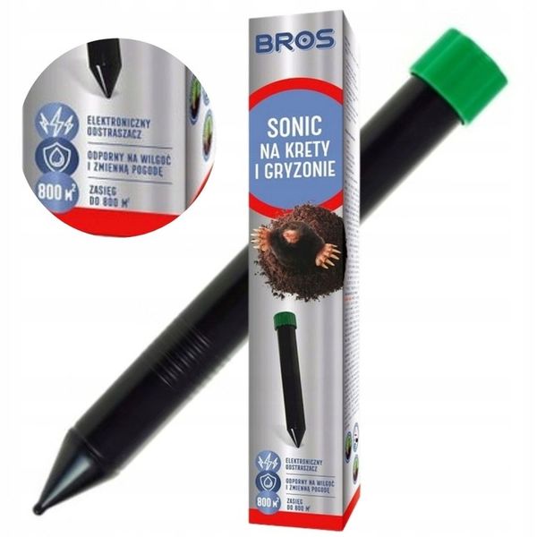 ODSTRASZACZ KRETY MYSZY SZCZURY NORNICE Sonic BROS zasięg do 800m2 zdjęcie 2