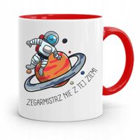 Kubek Czerwony Dla Zegarmistrza Nie Z Tej Ziemi Z Nadrukiem Ze Zdjęciem