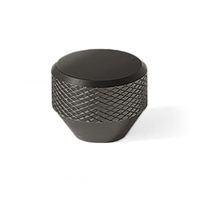 Gałka do mebli czarny mat ⌀36mm radełkowany Mesh 8891.232