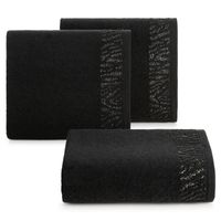 Ręcznik czarny Margo 30x50 cm bawełna 500 g/m² z bordiurą