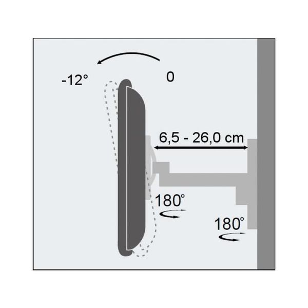 Uchwyt ścienny Techly 19"-37", 25kg obrotowy zdjęcie 4