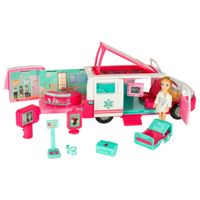 MOBILNA KARETKA POGOTOWIA DLA LALEK Z AKCESORIAMI