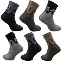 6x skarpetki grube Angora ZIMOWE męskie SKARPETY Termiczne CIEPŁE 42-46