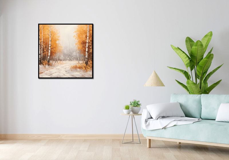 Plakat 80x80cm Jesienne Brzozy zdjęcie 4