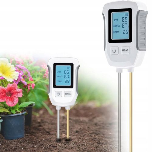 Miernik pH gleby 3w1 tester wilgotności ziemi i podłoża dokładny na Arena.pl