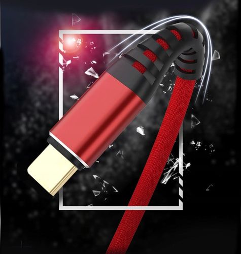 WZMACNIANY KABEL TYP-C QUICK CHARGE DŁUGI 5m 500cm na Arena.pl