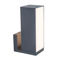 Zewnętrzna LAMPA ścienna CUBA 5193810118 Lutec metalowa OPRAWA kinkiet LED 14W 2700K - 6500K regulowany IP54 szary