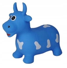 Skoczek gumowy do skakania niebieska Krówka do 50kg na Arena.pl