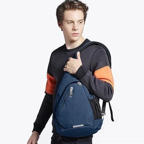 NERKA PLECAK TORBA NA JEDNO RAMIĘ SASZETKA CROSSBODY MIEJSKI MĘSKI NIEBIESKI na Arena.pl