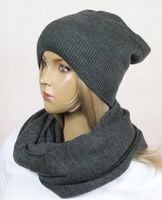 MG# KOMPLET CZAPKA smerfetka bez pompona+KOMIN#29