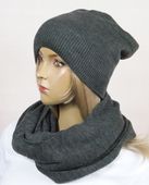 MG# KOMPLET CZAPKA smerfetka bez pompona+KOMIN#29