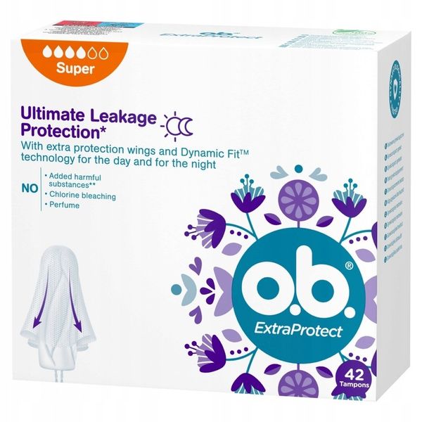 O.B. ExtraProtect Super TAMPONY 42 sztuki zdjęcie 1