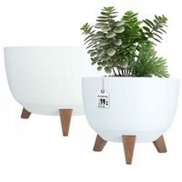 KADAX Doniczka Na Nóżkach Misa Wkład 29+40cm Biała