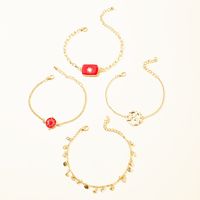 Złoty ZESTAW BRANSOLETEK BOHO RETRO PUNK 17