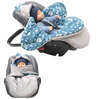 ŚPIWOREK OTULACZ MYSZKA NOSIDŁO WÓZEK MINKY BAWEŁNA NIEBIESKA LASEK