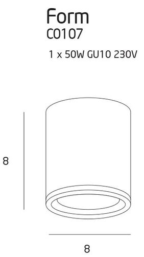 Downlight srebrny FORM IP65 C0107 - MaxLight na Arena.pl