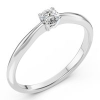 pierścionek z białego złota 585 z diamentem (brylantem) 0,2 ct g/si