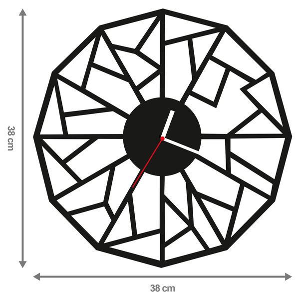 ZEGAR ŚCIENNY GEOMETRIA 38cm M 125.10 zdjęcie 1
